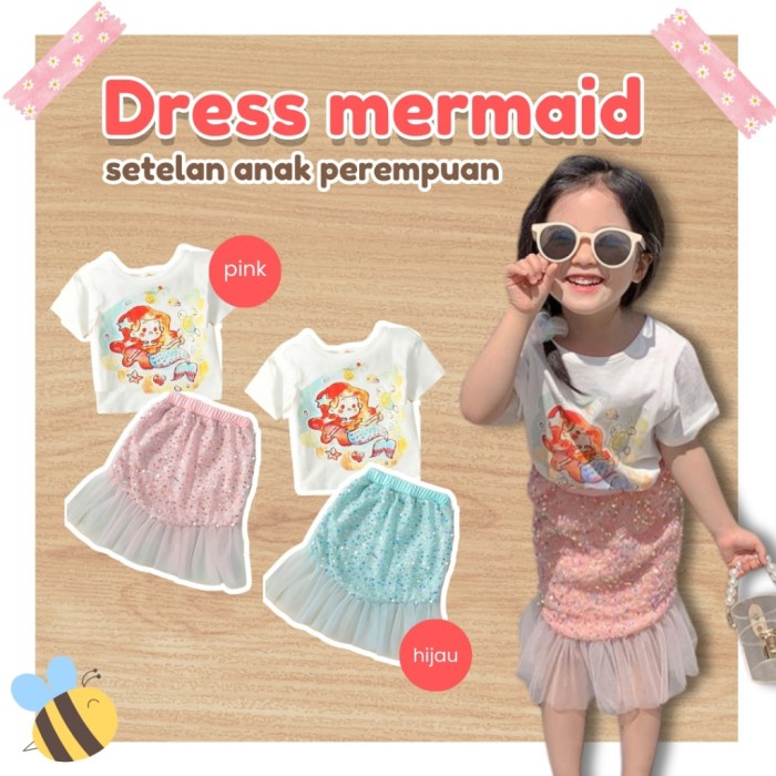 Cara membuat baju mermaid anak