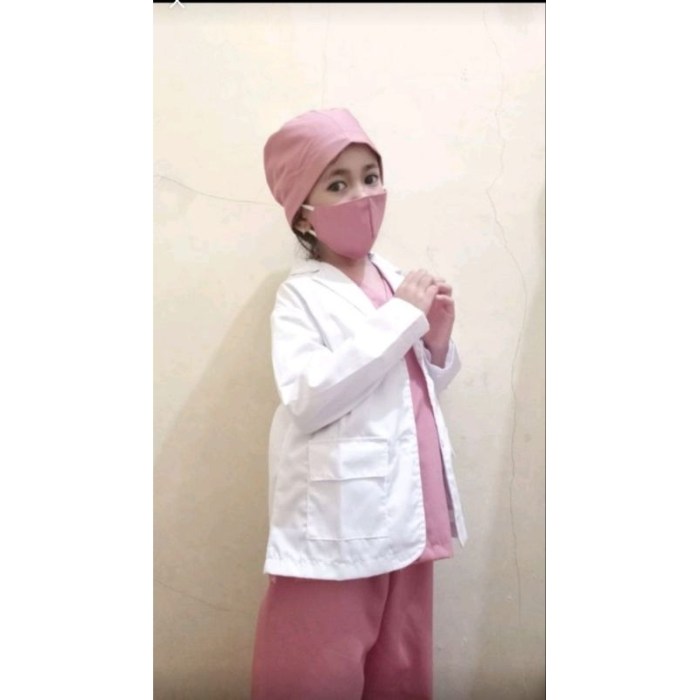 Jual Jas dokter anak - Baju dokter anak - Costum Profesi dokter anak ...