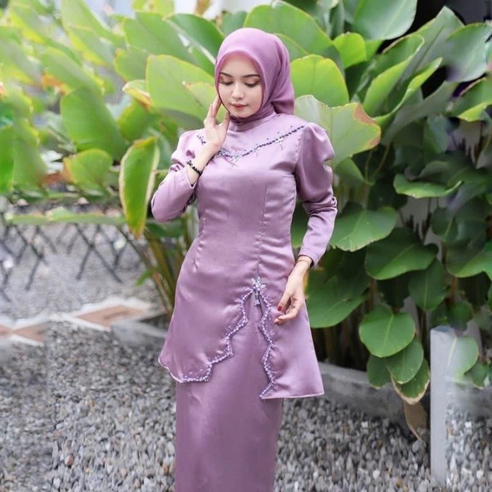 Baju Kurung Melayu Malaysia Modern Women's Latest Sequin 2025 Satin ...