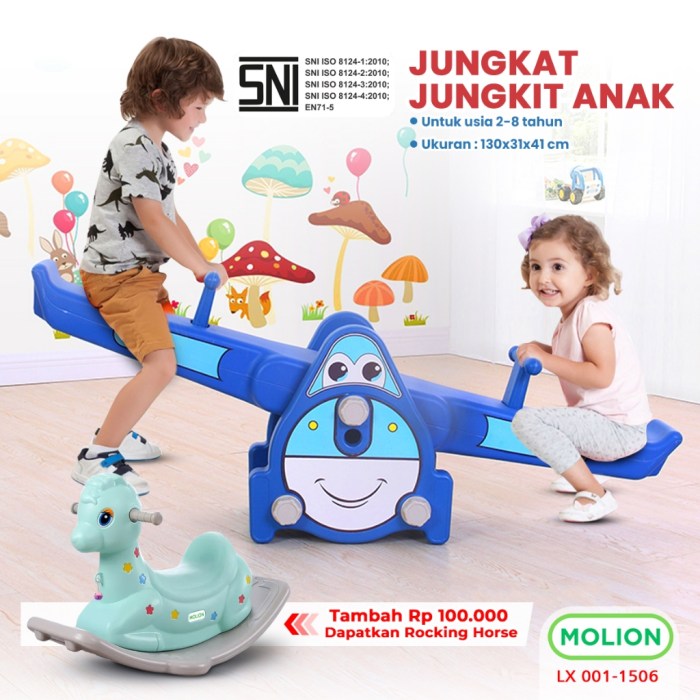 Jual MOLION SNI Mainan Jungkat Jungkit Anak Seesaw Prosotan Playground ...
