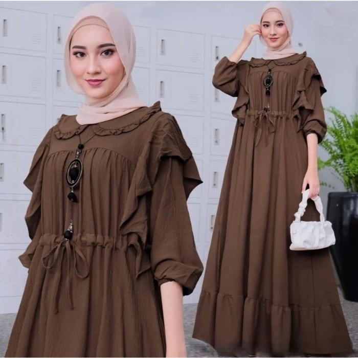 Jual Baju gamis dress wanita terbaru lebaran 2025 AUREL Maxy Dress ...