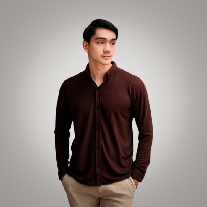 Jual Kemeja Pria Collar Panjang Kemeja Pria Polos Kemeja Slimfit Kemeja ...
