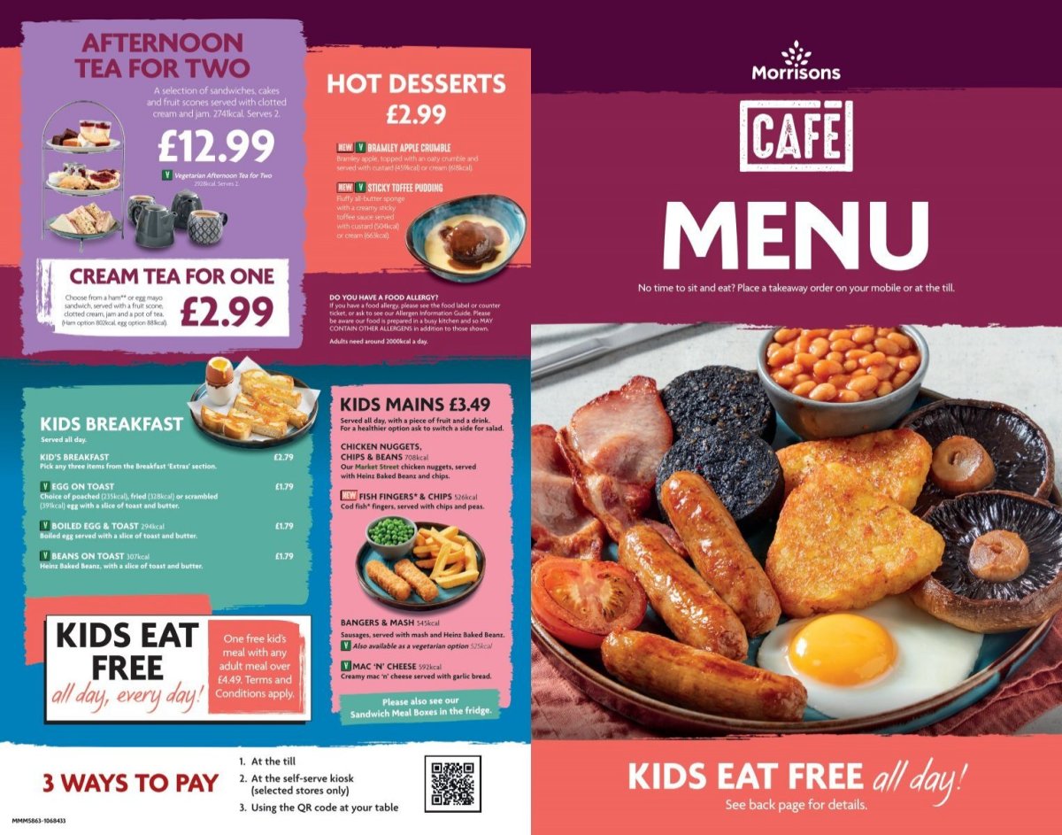 Morrisons Cafe Menu Menu makanan ulang tahun anak di rumah