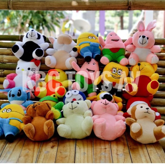 Jual boneka gajah lucu duduk bawa anak warna abu abu tua large