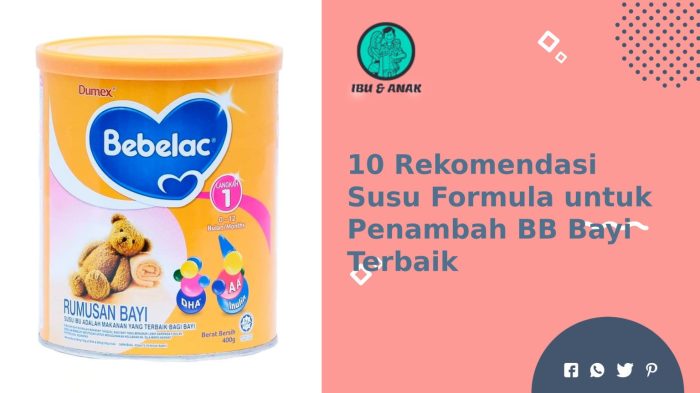 7 Rekomendasi Susu Formula Terbaik untuk Penambah Berat Badan Bayi ...