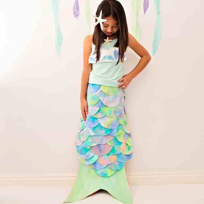 Cara membuat baju mermaid anak