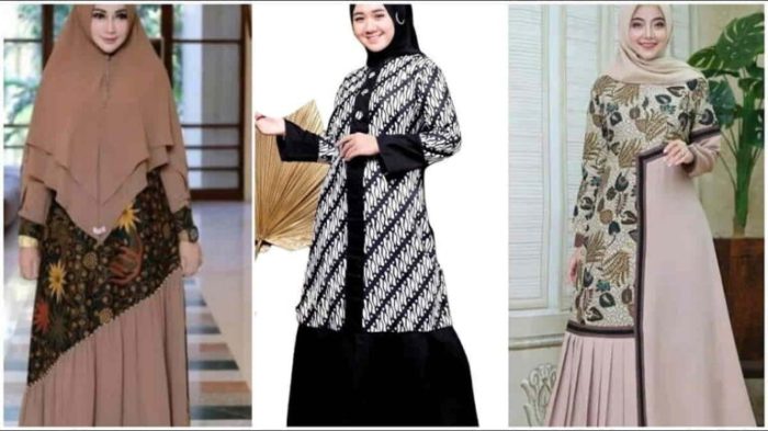 Ukidding: Model gamis batik anak kombinasi polos terbaik 2020