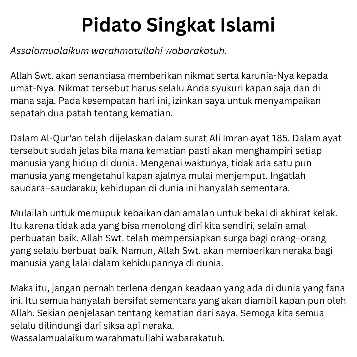Pidato anak tk tentang guru