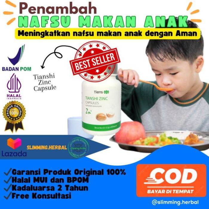 Penambah nafsu makan untuk anak 1 tahun