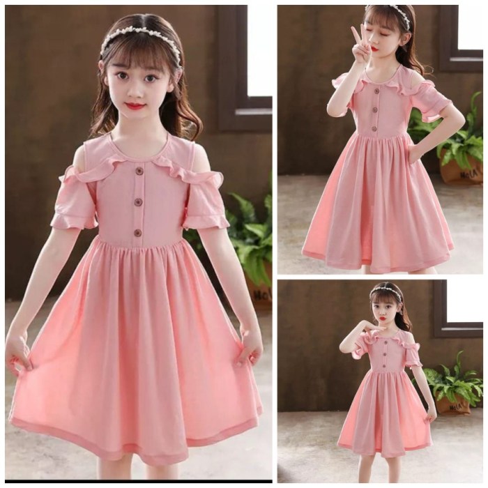 Jual Baju Dress Anak Perempuan Korea usia 7 - 10 Tahun Serena Kid ...