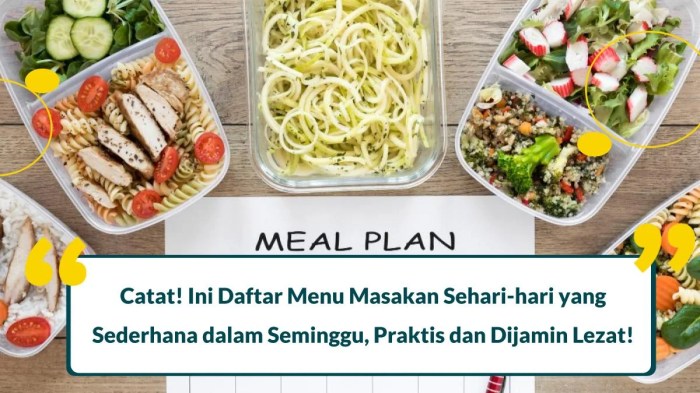 Daftar Menu Masakan Sehari Hari Untuk 1 Bulan