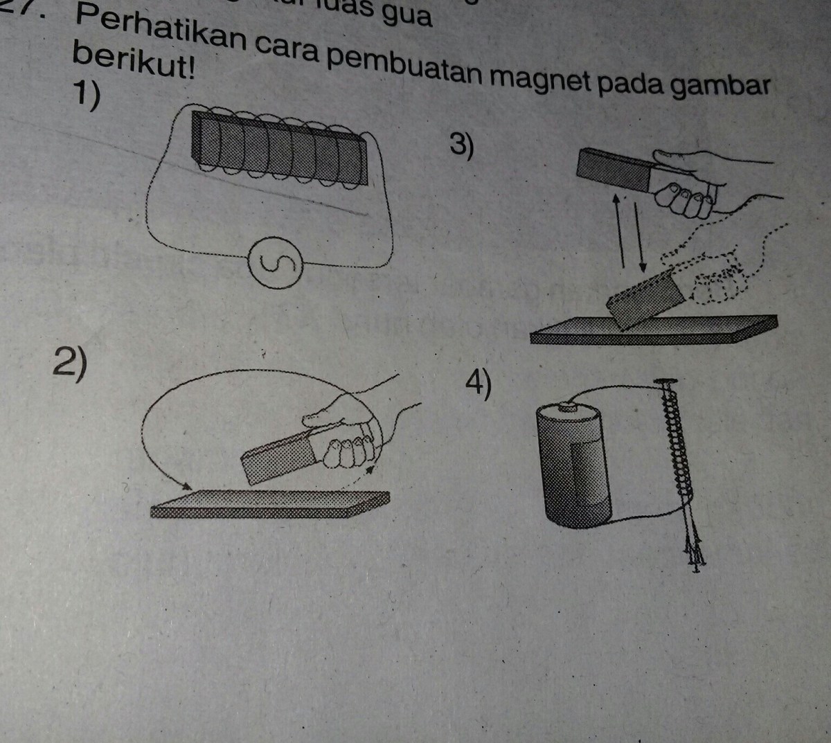 Sebutkan tiga cara membuat magnet