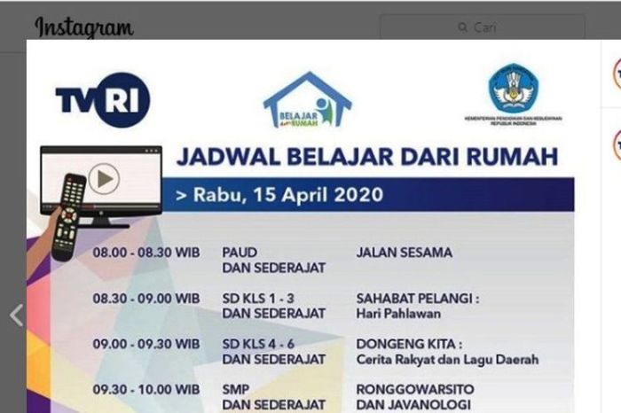 Contoh jadwal belajar anak di rumah