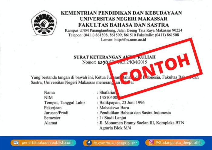Surat Keterangan Aktif Kuliah: Fungsi, Cara Mendapatkan dan Contohnya