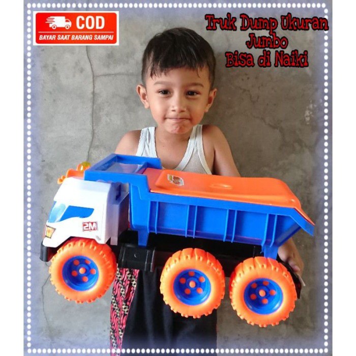 Jual MAINAN ANAK MOBIL TRUK PASIR JUMBO/TRUK DUMP/ TRUK TRONTON UKURAN ...