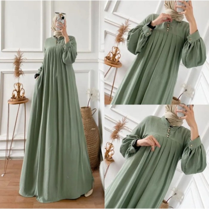 Jual Gamis Wanita Terbaru 2024 SALSA DRESS CRINKLE AIRFLOW Dress wanita ...