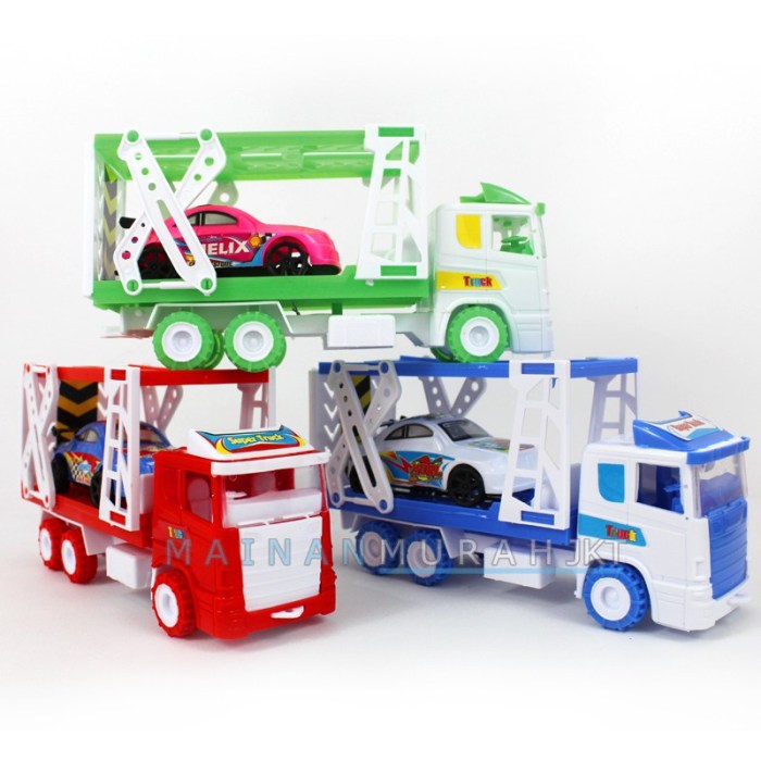 Jual mainan anak truk angkut mobil(mainan anak mobil2an_mainan anak ...