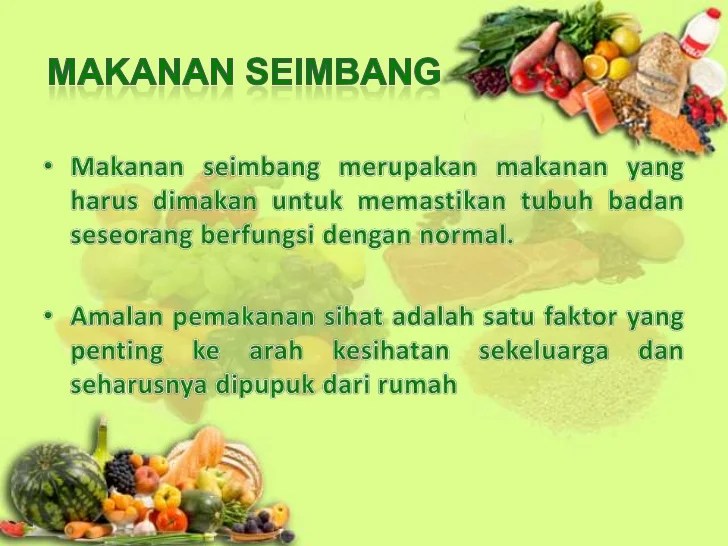 Karangan Kepentingan Makanan Seimbang terhadap Kesihatan