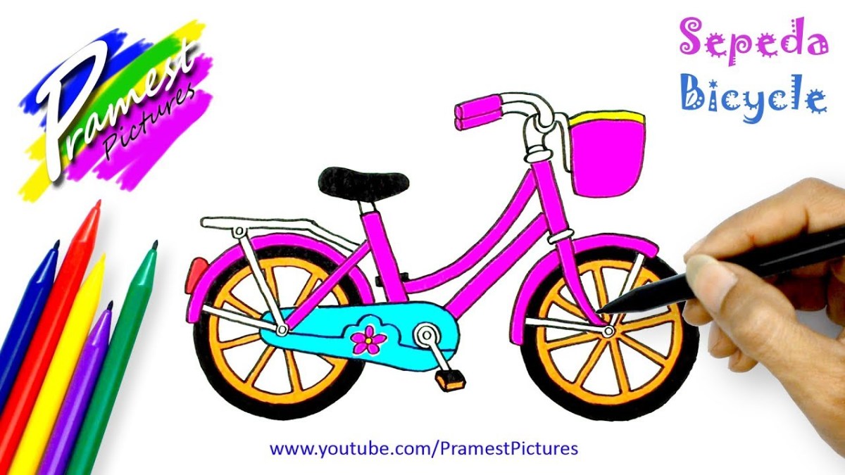 Mewarnai Gambar Sepeda Anak Tk