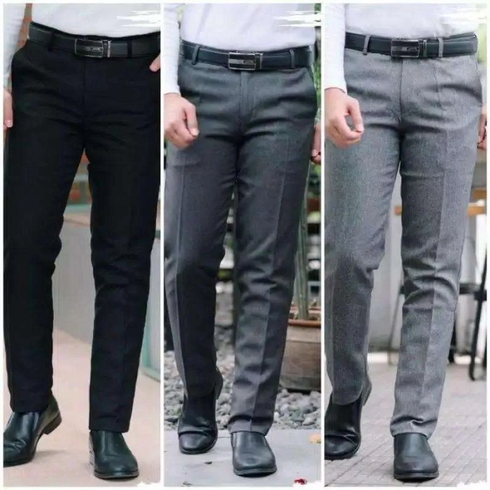 Jual CELANA KANTOR | KERJA | FORMAL | BAHAN | PANJANG | HITAM | DASAR ...