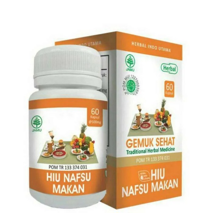 Meningkatkan nafsu makan