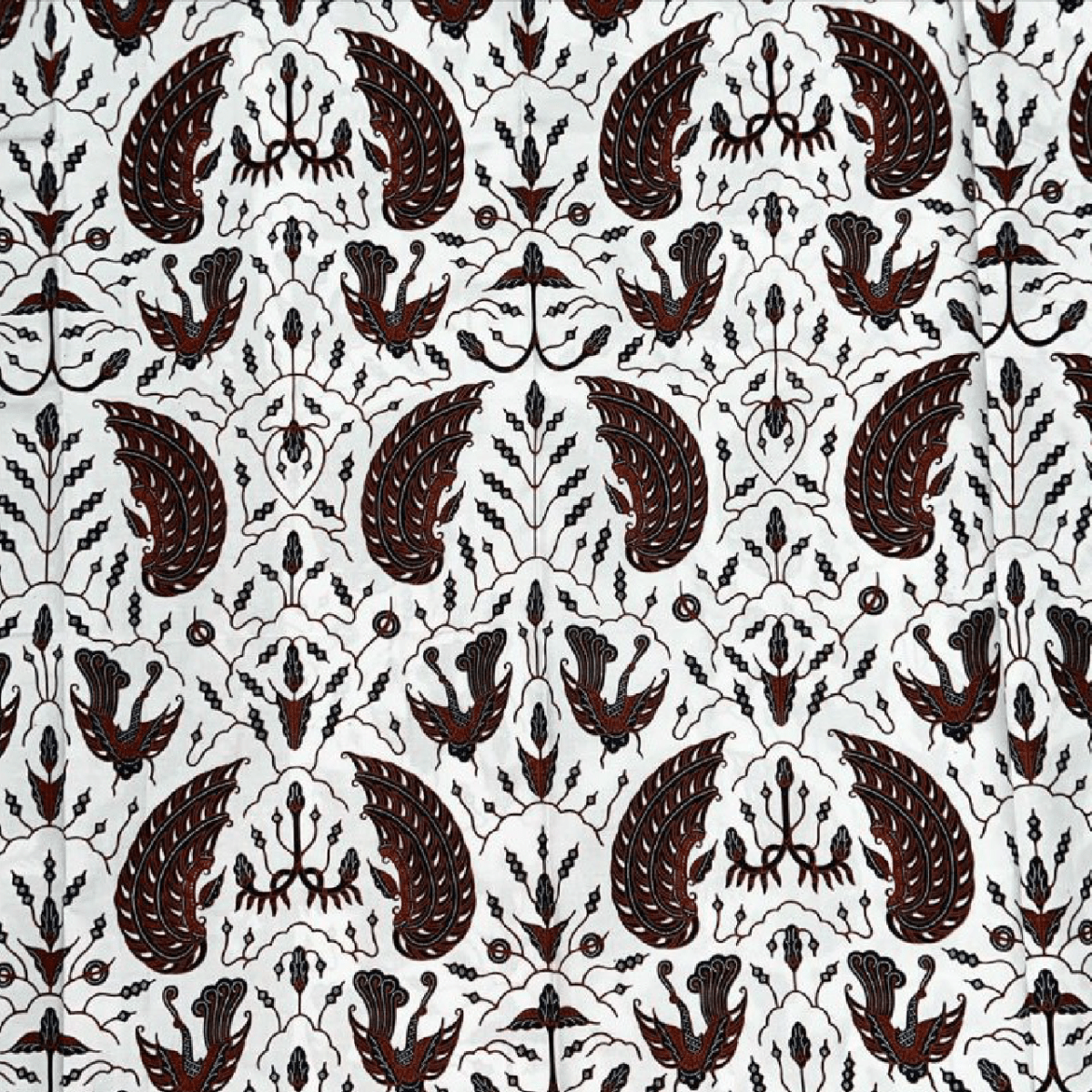 Seamless Floral Motif Pattern - Monochrome Seamless Pattern With Floral ...