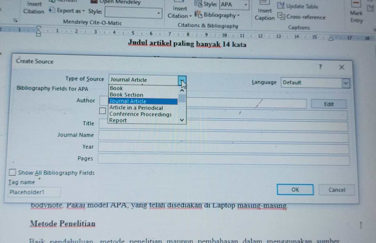 Cara membuat artikel