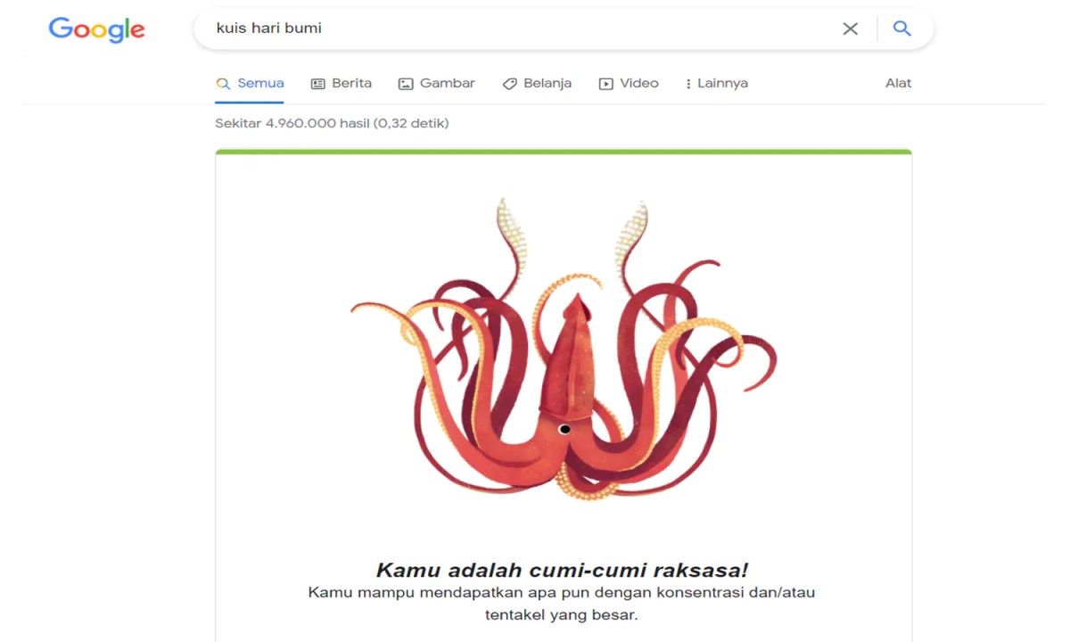 Kuis hari bumi 2022 google