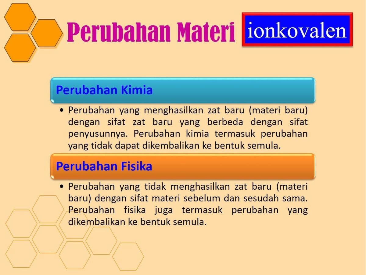 Contoh Perubahan Kimia Adalah 2