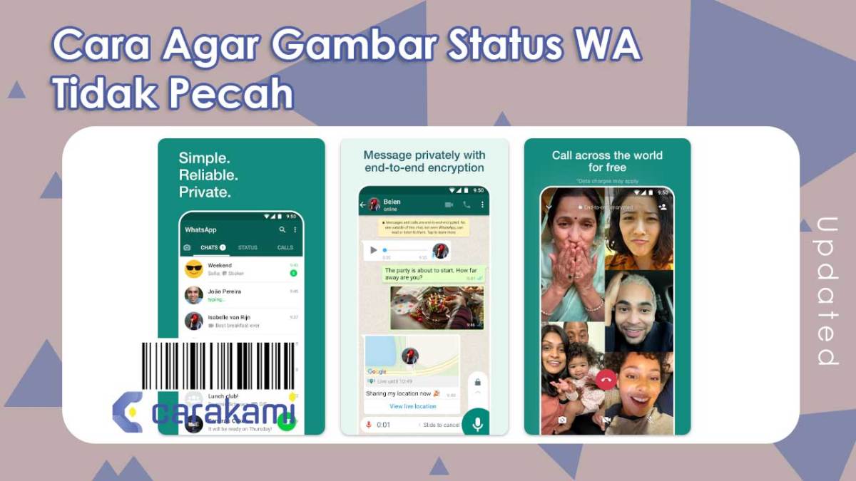 Cara agar status whatsapp tidak pecah