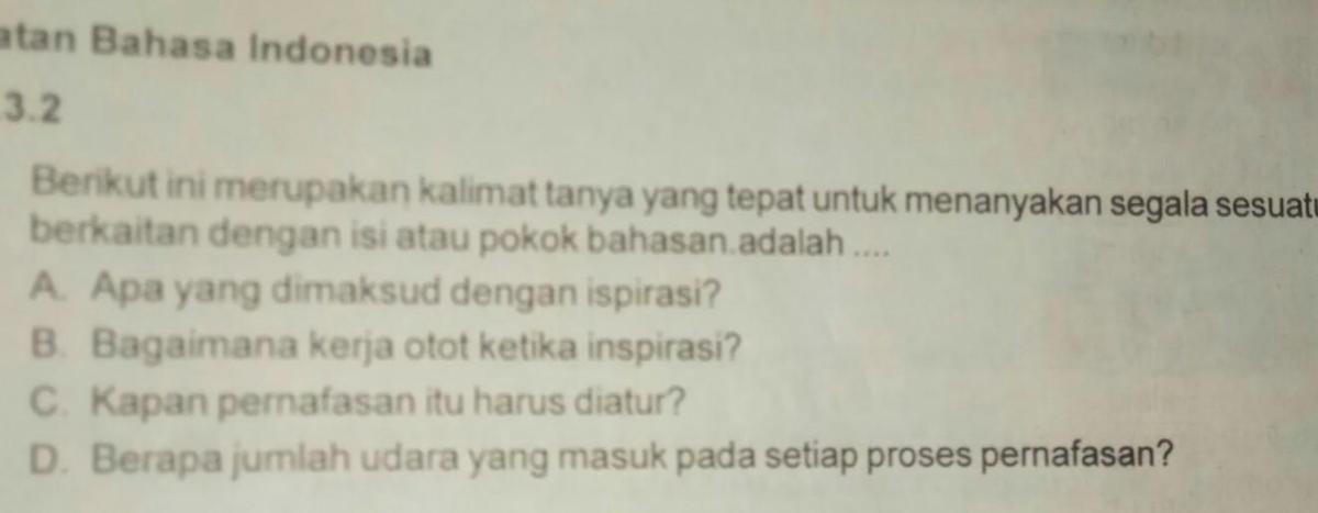 Kata tanya untuk menanyakan alasan adalah