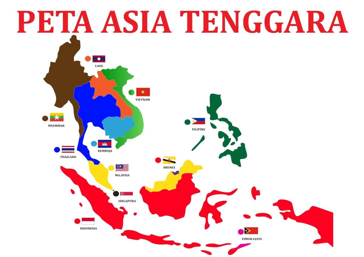 Region asia timur ditunjukkan pada nomor