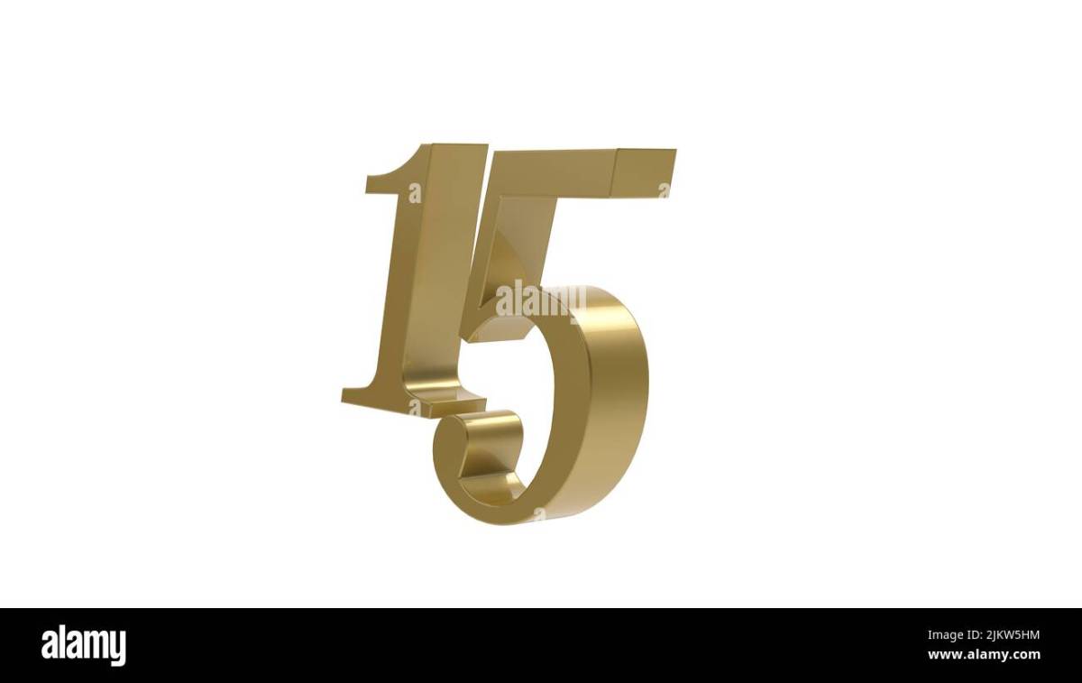 15, number fifteen, colorful tile on a wall Stock Photo - Alamy