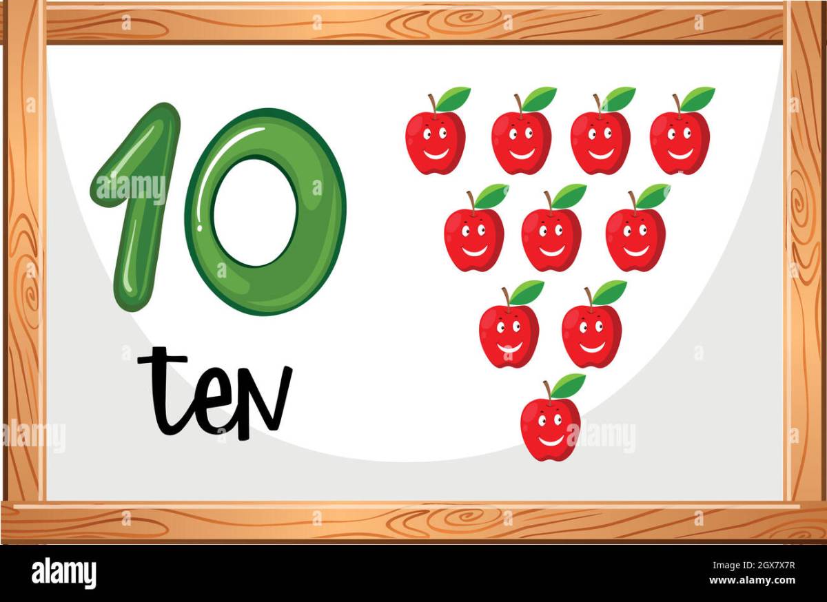 Arabic Numeral 10, Ten, from Flowers of Chrysanthemum, Isolated Stock ...